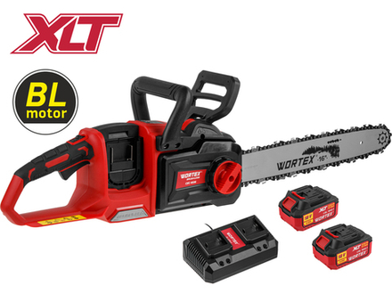 Аккум. пила цепная WORTEX CEC 4036 шина 40 см (16"), 3/8" LP, 1.3 мм XLT SET БЕСЩЁТ, 18В+18В