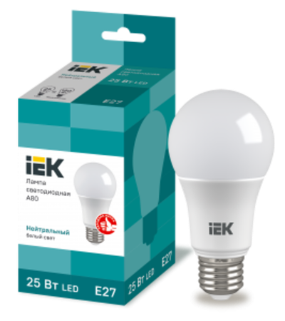 Лампа светодиодная A80 груша 25Вт 230В 4000К E27 IEK
