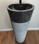 Раковина напольная из мрамора Grey/Black ON-61350 (45*45*90)