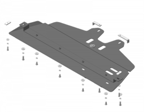 Защита стальная 3 мм РК Volkswagen Amarok MOTODOR.12724