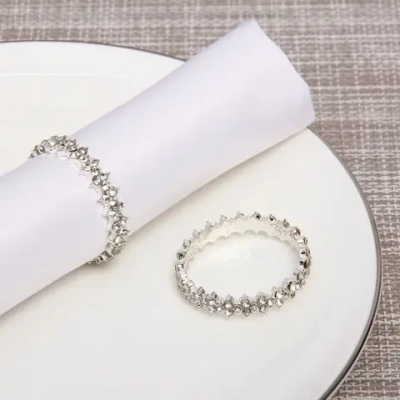 Набор колец для салфеток 2шт «`Лунное сияние», цвет серебро