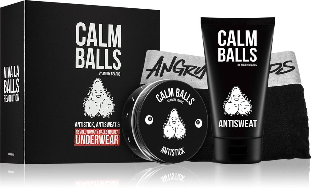 Angry Beards Antistick, Antisweat &amp; Revolutionary Balls Holder Underwear - подарочный набор для мужчин /   / GTIN 8594205593082