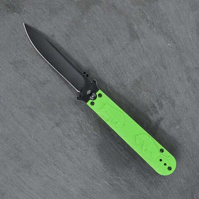 Нож Зубры зеленый (блеквош) (однолезвийный)