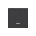 Выключатель одноклавишный с подсветкой, KANT, черный уголь