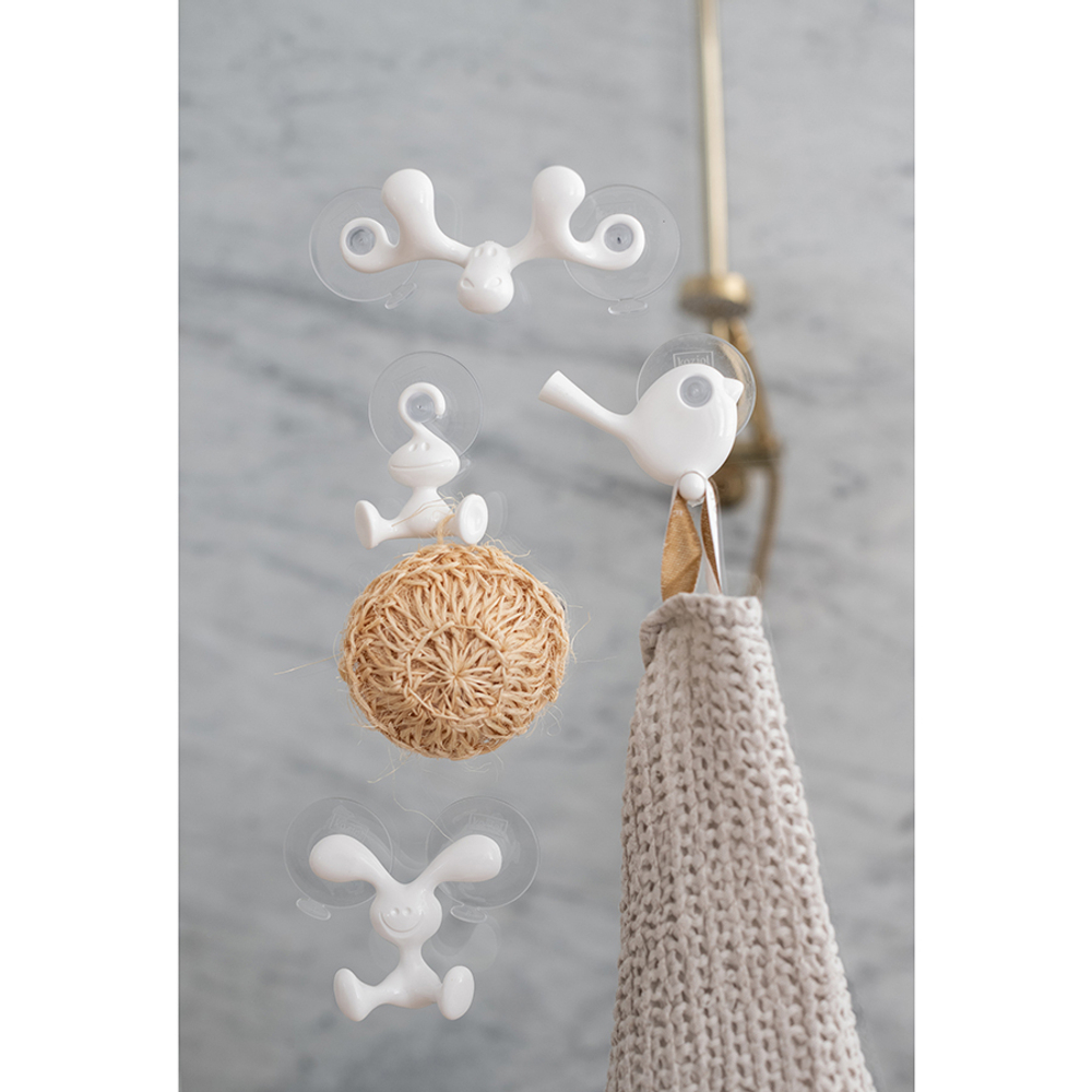 Крючок для душа настенный pip, organic, молочный