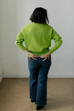 Джемпер Л.Т., 100% шерсть ягнёнка, цвет салатовый.