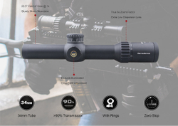 Оптический прицел Vector Optics Continental 1-6x28 Tactical FFP, сетка BDC & Wind, 34 мм, тактические барабаны, Zero Stop, азотозаполненный, с подсветкой (SCFF-31P)