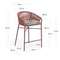 Полубарный стул Yanet терракотовый