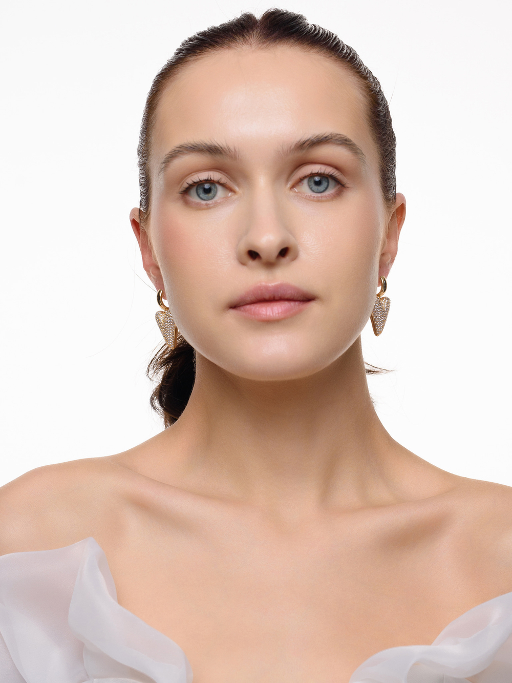 Серьги "Elongate Shine" Gold на швензе амур