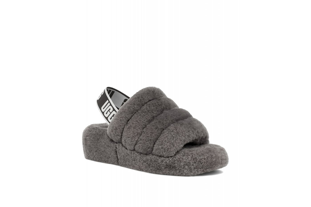 UGG Fluff Yeah Slide-Grey