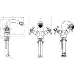 Смеситель для раковины Boheme Crystal 317-CRST Бронза