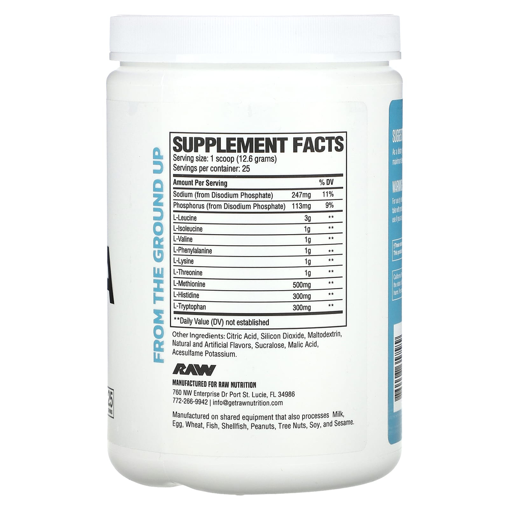 Raw Nutrition, EAA, киви и голубика, 315 г (11,11 унции)