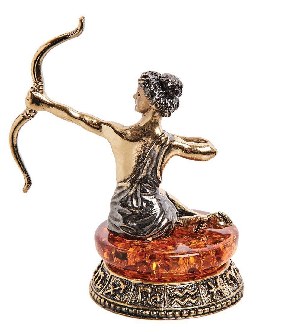 Народные промыслы AM-2738 Фигурка «Знак зодиака-Стрелец» (латунь, янтарь)