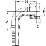 Фитинг DN 12 DK (Г) 24x1.5 (90) накидная гайка