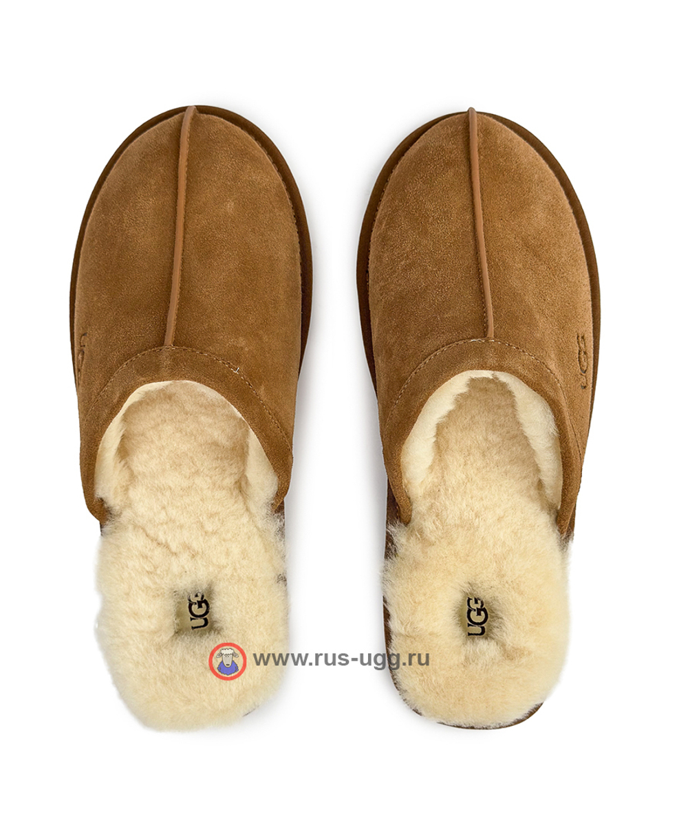 SCUFF SLIPPER MENS Chestnut