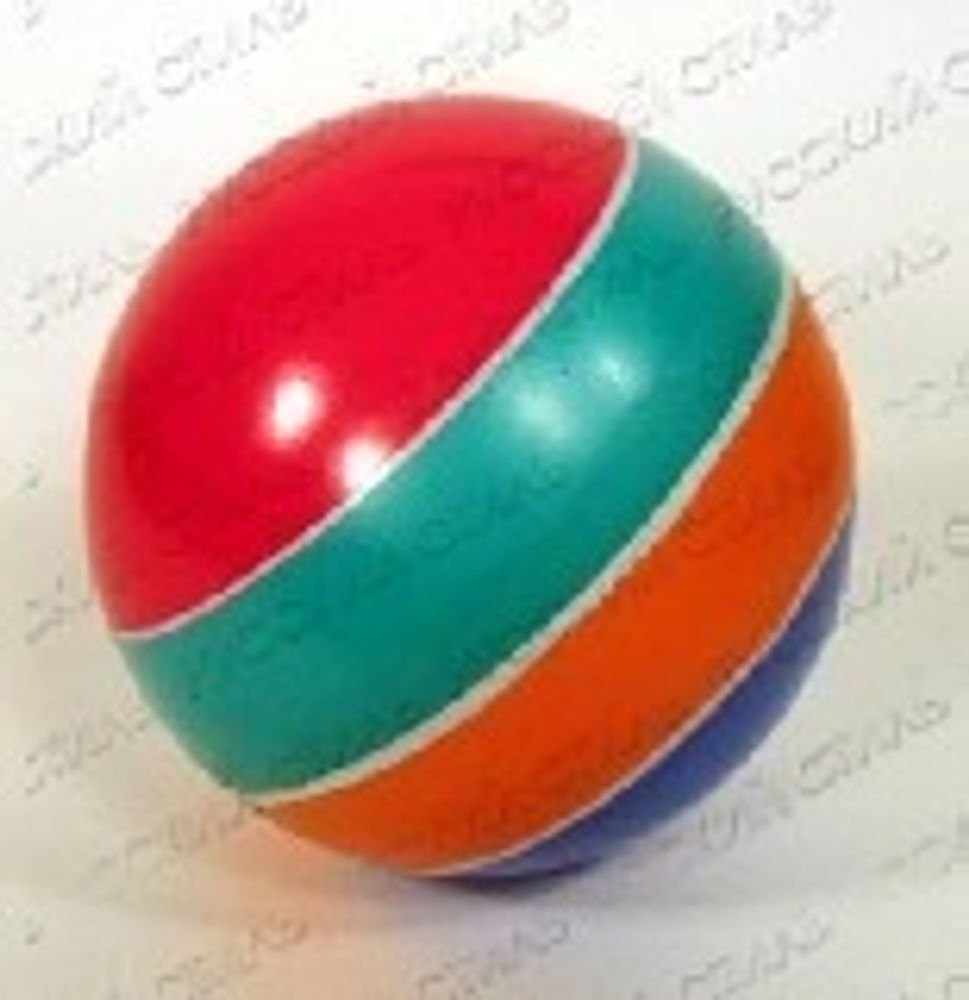Купить Мяч д.100мм. лакиров., полосатый