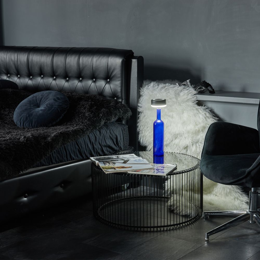 ULM-D950 3W-3000-6500K-DIM IP54 BLACK Светильник настольный светодиодный беспроводной. Встроенный аккумулятор 2200mAh. Диммер. Черный. TM Uniel