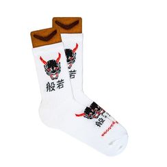 Носки BOOMERANGS Демон Хання, белый