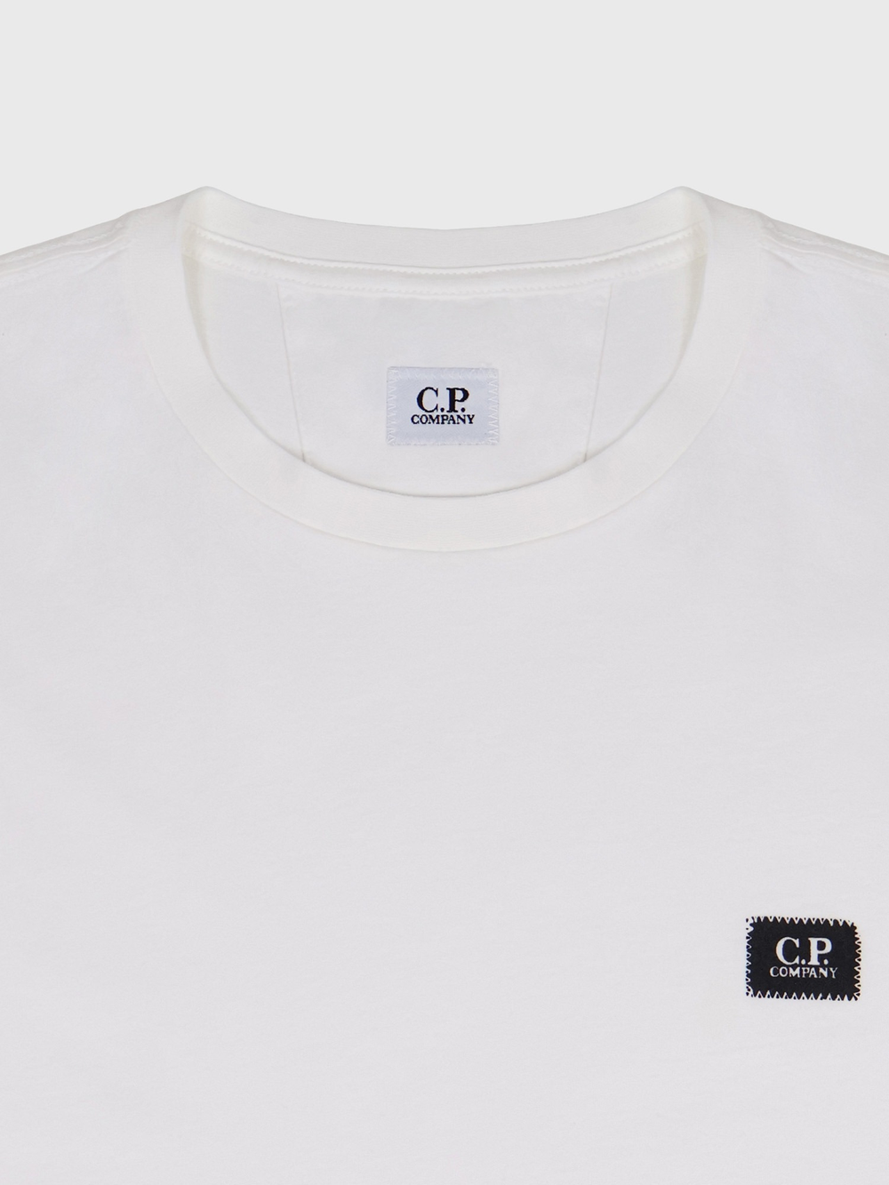 Футболка C.P. Company 30/1 Jersey Patch Logo White