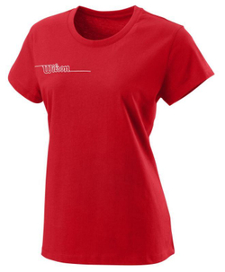 Женская теннисная футболка Wilson Team II Tech Tee W - красный