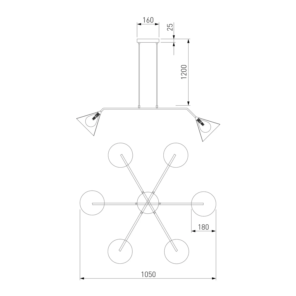Подвесная люстра Eurosvet ENIGMA 70161/6 4690389210150