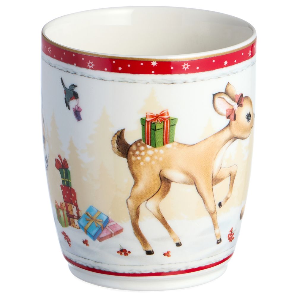 КРУЖКА LEFARD "С НОВЫМ ГОДОМ!" 300 МЛ КРАСНАЯ (КОР=36ШТ.)