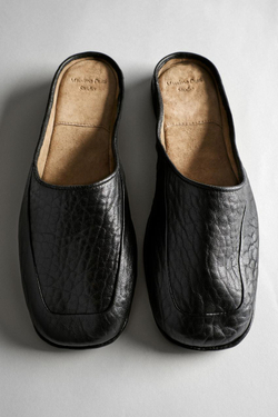 Massimo Dutti Мюли из мягкой кожи - STUDIO, черный