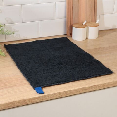 Черный коврик для сушки посуды «Лофт» (38х50 см) (Цвет: не задано)