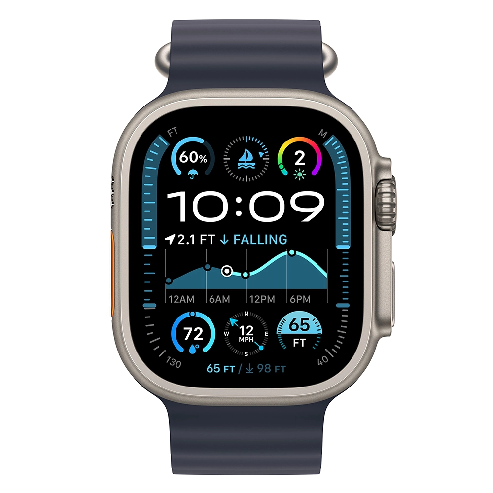 Умные часы Apple Watch Ultra 2 49mm Natural Ti Navy Ocean Band (MX4D3)
