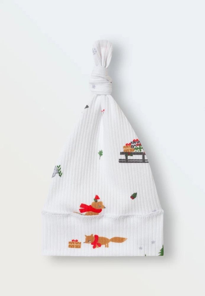 Шапочка-колпачок в рубчик (снежные забавы)