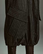 Бриджи из шерти в полоску М, Серые