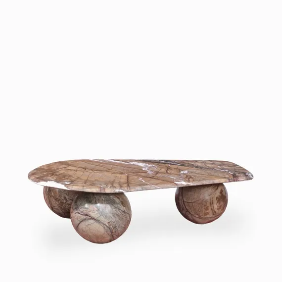 Кофейный стол Peregrine 120х60 см, коричневый индийский мрамор