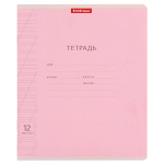 Тетрадь школьная А5 12л косая линия,розовая "Классика" (Erich Krause) микс цветов (комплект 5 шт)