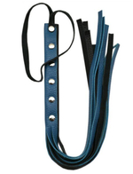 Флогер черно-бирюзовый из натуральной кожи (Цвет: черный, бирюзовый)