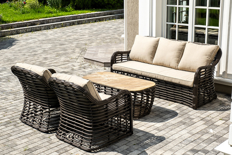 "Ницца" лаунж-зона из искусственного ротанга, цвет бронзовый