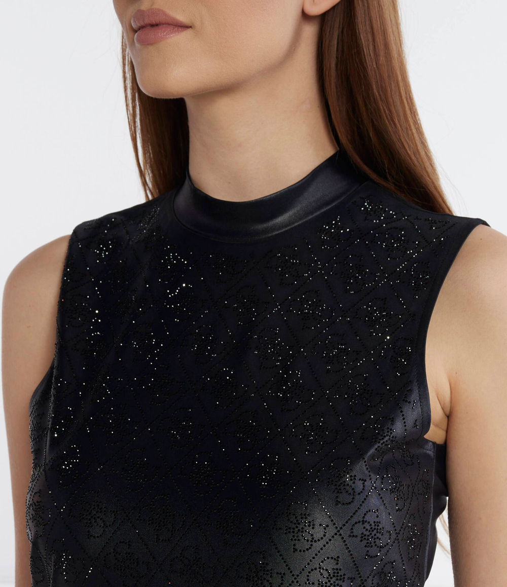 Топ GUESS - черный(W4RP48 KC390)