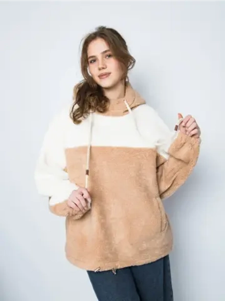 Толстовка плюшевая с капюшоном