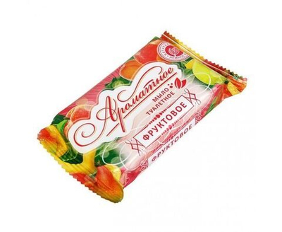 Твердое мыло Ароматное туалетное фруктовое, 1шт. 100г / для бани и душа