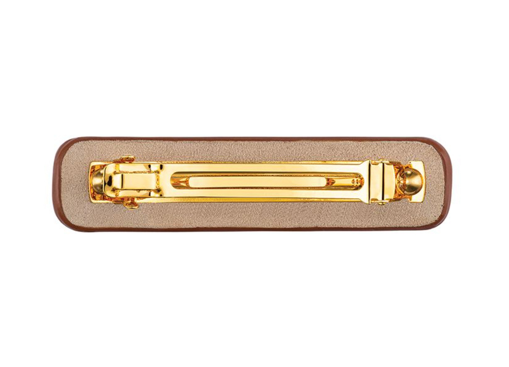 Balmain Hair Couture Заколка Ривьера M Riviera Barrette Cognac Medium