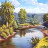 Природный пейзаж, животные
