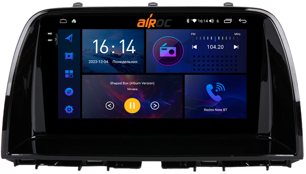 Магнитола для Mazda CX-5 2011-2017 - AIROC 2K RI-2410 Android 12, QLed+2K, ТОП процессор, 8/128Гб, CarPlay, SIM-слот