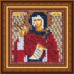 "Икона Св.Влкм.Марина Антиохийская"-041ПМИ вышивка