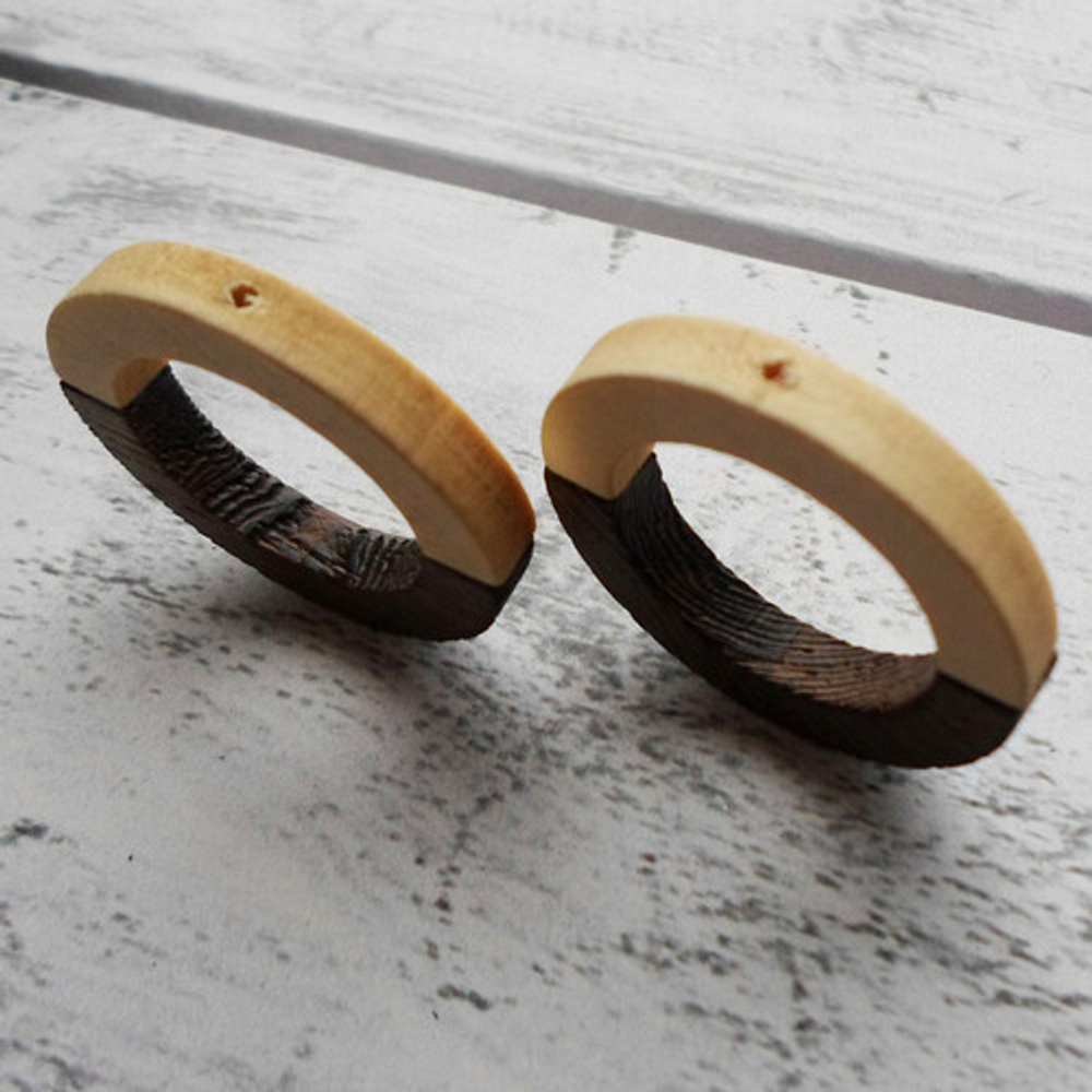 Подвеска, дерево, размер 34 мм, цена за 1 шт