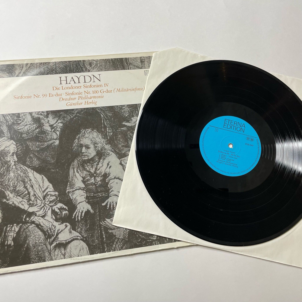 Винтажная виниловая пластинка LP Haydn Гайдн Dresdner Philharmonie, Sinfonie Nr. 99 Es-dur, Sinfonie Nr. 100 G-dur (ГДР 1977)