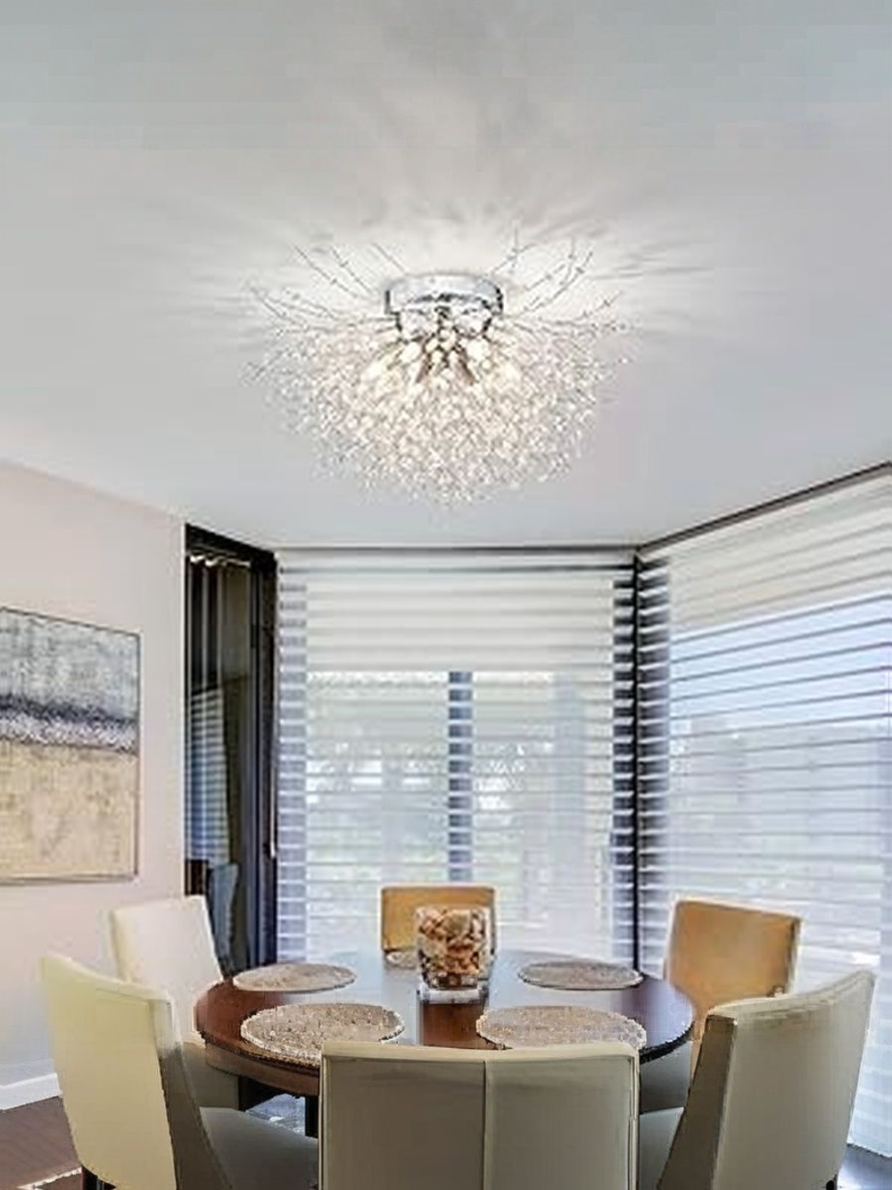 Люстра потолочная Lanbos, 7 ламп G9, 100 Вт LED, до 18 кв м, хром