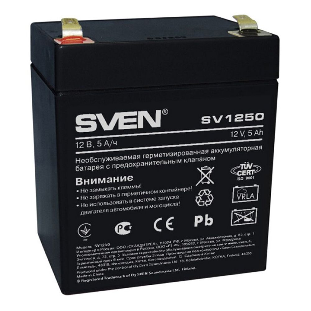 Батарея для ИБП SVEN SV 1250 (12V/5Ah) аккумуляторная