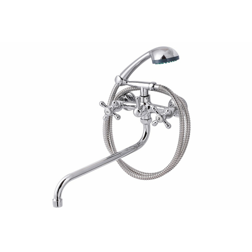 Смеситель для ванны и раковины 1/2 кер ПРОФСАН ПСМ-156-К89 "СТАНДАРТ А" эксцентрики "РУС",КРЕСТ ХРОМ