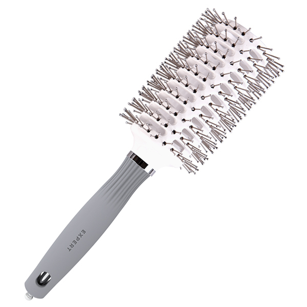 Olivia Garden Брашинг нейлон Expert Blowout Vent Double Bristles White&Grey 45мм