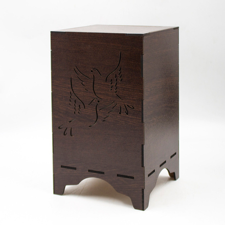 Урна для праха «Эконом-1» венге гравировка Голуби