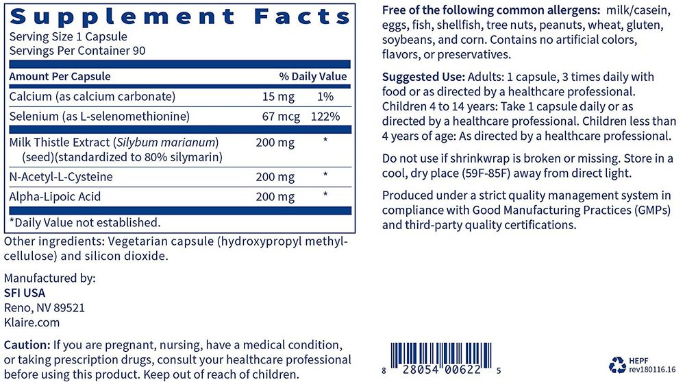 Klaire Labs - HepatoThera Forte - 90 capsules